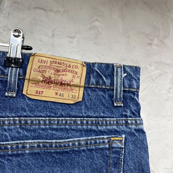 Levis 517 Jeans 46x30 42 Waist Actual Orange Tab Made in USA Boot Cut Vintage - Picture 5 of 7